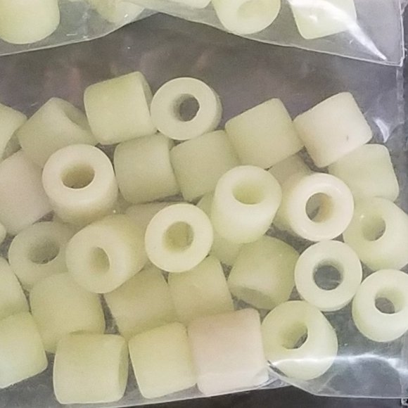 144+ 6mm PONY BEADS Czech Glass PALE YELLOW bundle lot set - Picture 7 of 9